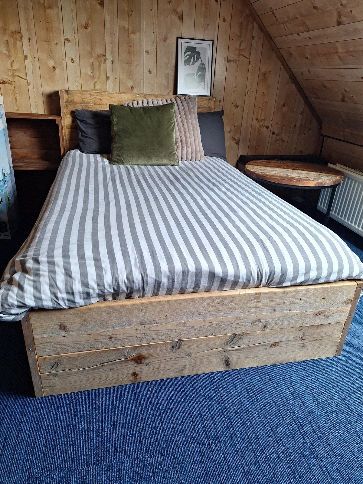 Steigerhouten bed Twijfelaar, Ophalen, Twijfelaar, Steigerhout, 120 cm