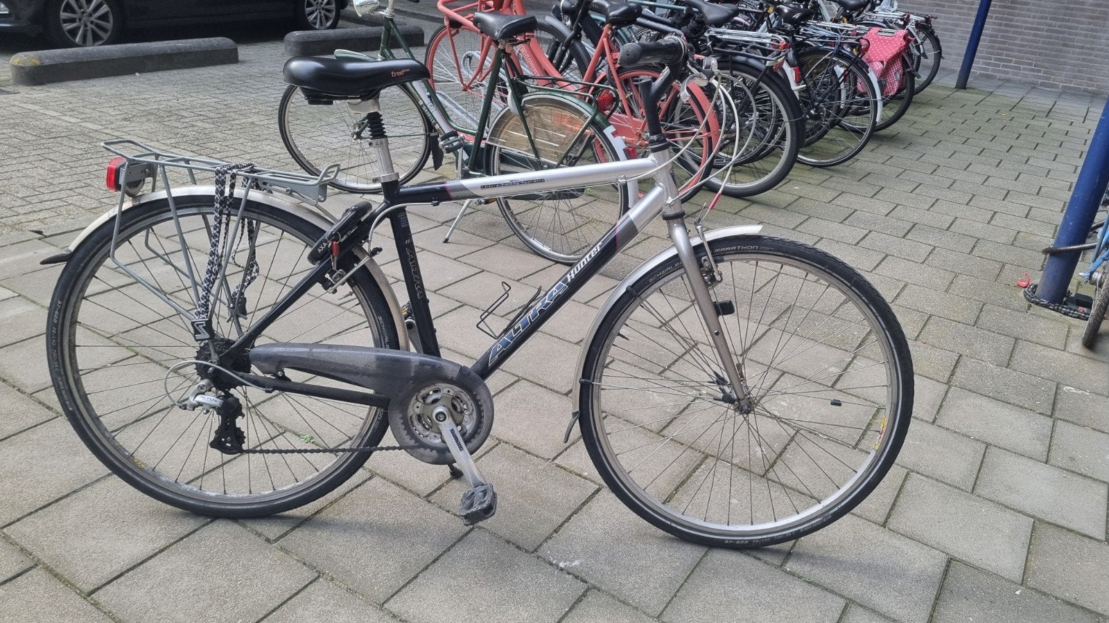 Opknapper Altra Hunter herenfiets, Gebruikt, Velgrem, Versnellingen, 49 tot 53 cm