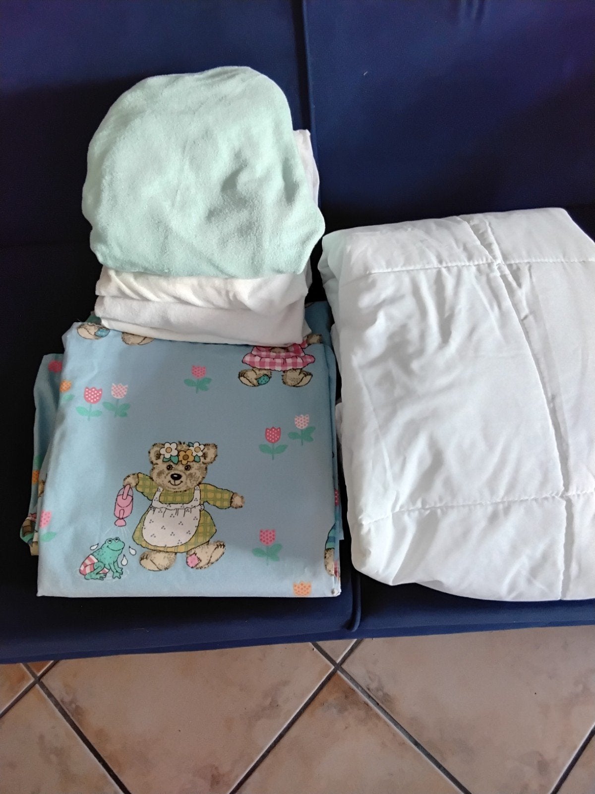 Dekbed met hoes en 4 matras hoeshoezen aan 2 kanten te gebru, Ophalen, Gebruikt, Jongetje of Meisje, Blauw