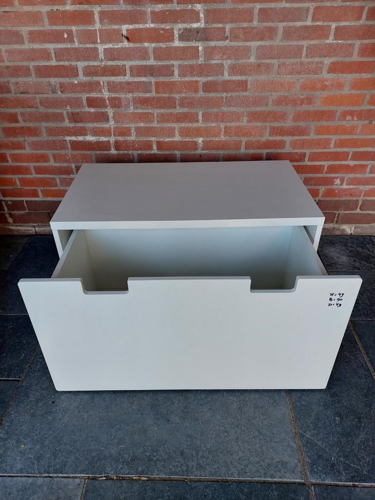 Ikea stuva ladekast bank wit, Ophalen, Gebruikt, 1 of 2 laden, 50 tot 100 cm