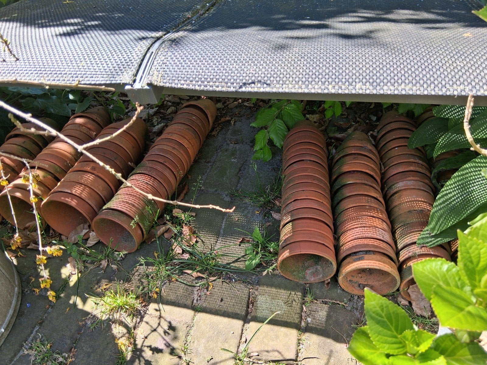 Ongeveer 100 aardewerk potjes of een gedeelte, Rond, Ophalen of Verzenden, Aardewerk, Minder dan 40 cm