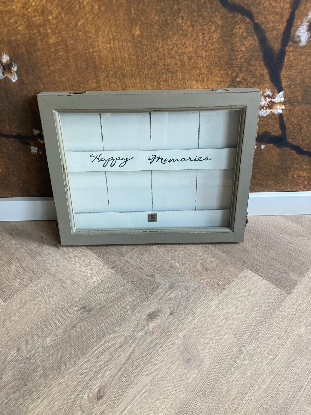 Fotolijst 'Happy Memories' met schuifopening, Ophalen of Verzenden, Zo goed als nieuw, Met tekst, Hout