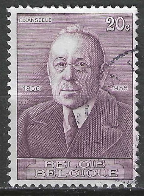 Belgie 1956 - Yvert 997 - Edward Anseele (ST), Verzenden, Gestempeld