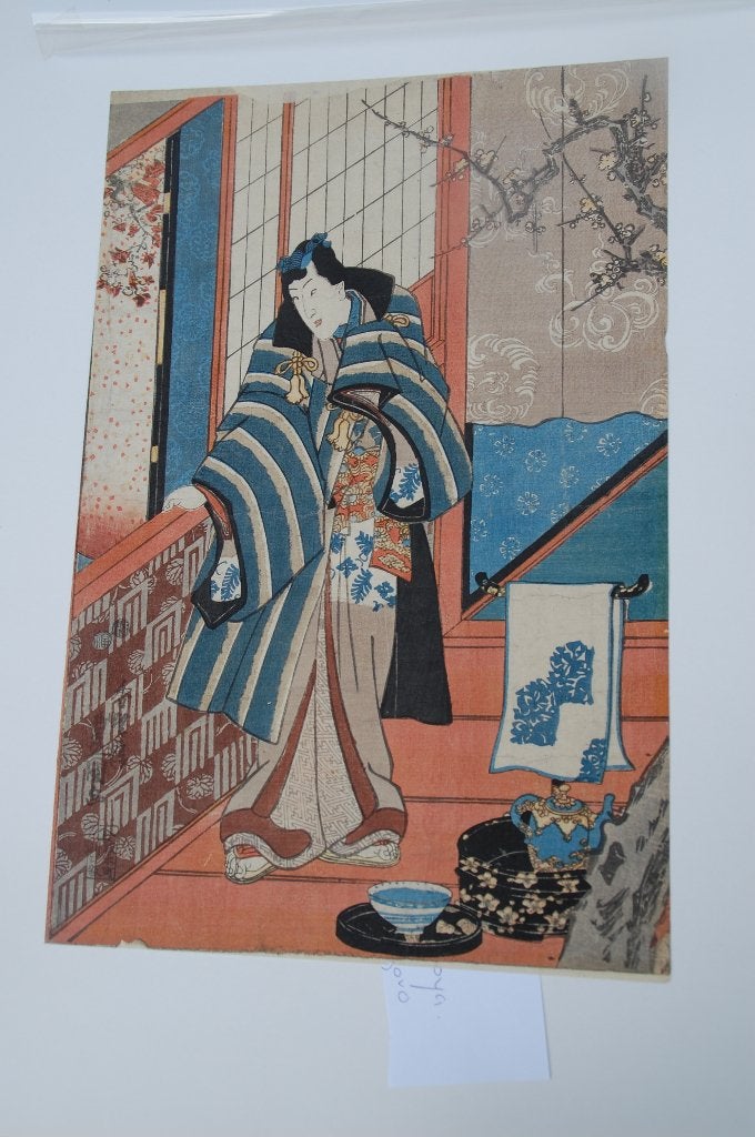 Een originele Japanse houtblok prent C, Ophalen of Verzenden