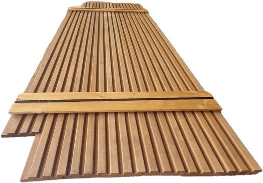 2.55 m2 triple rhombus profiel - geschaafd - nr: HP49, Tuin en Terras, Palen, Balken en Planken, Ophalen, Planken, Nieuw, Hardhout