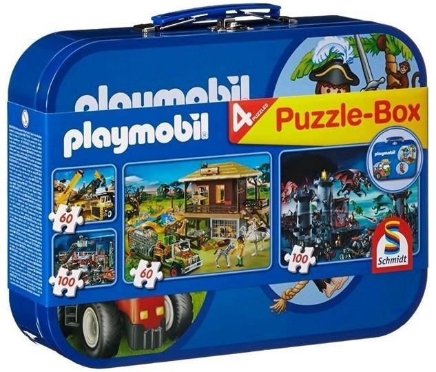 Playmobil Puzzle-Box in metalen koffer 21x27,5cm, ., Nieuw, Ophalen of Verzenden, .