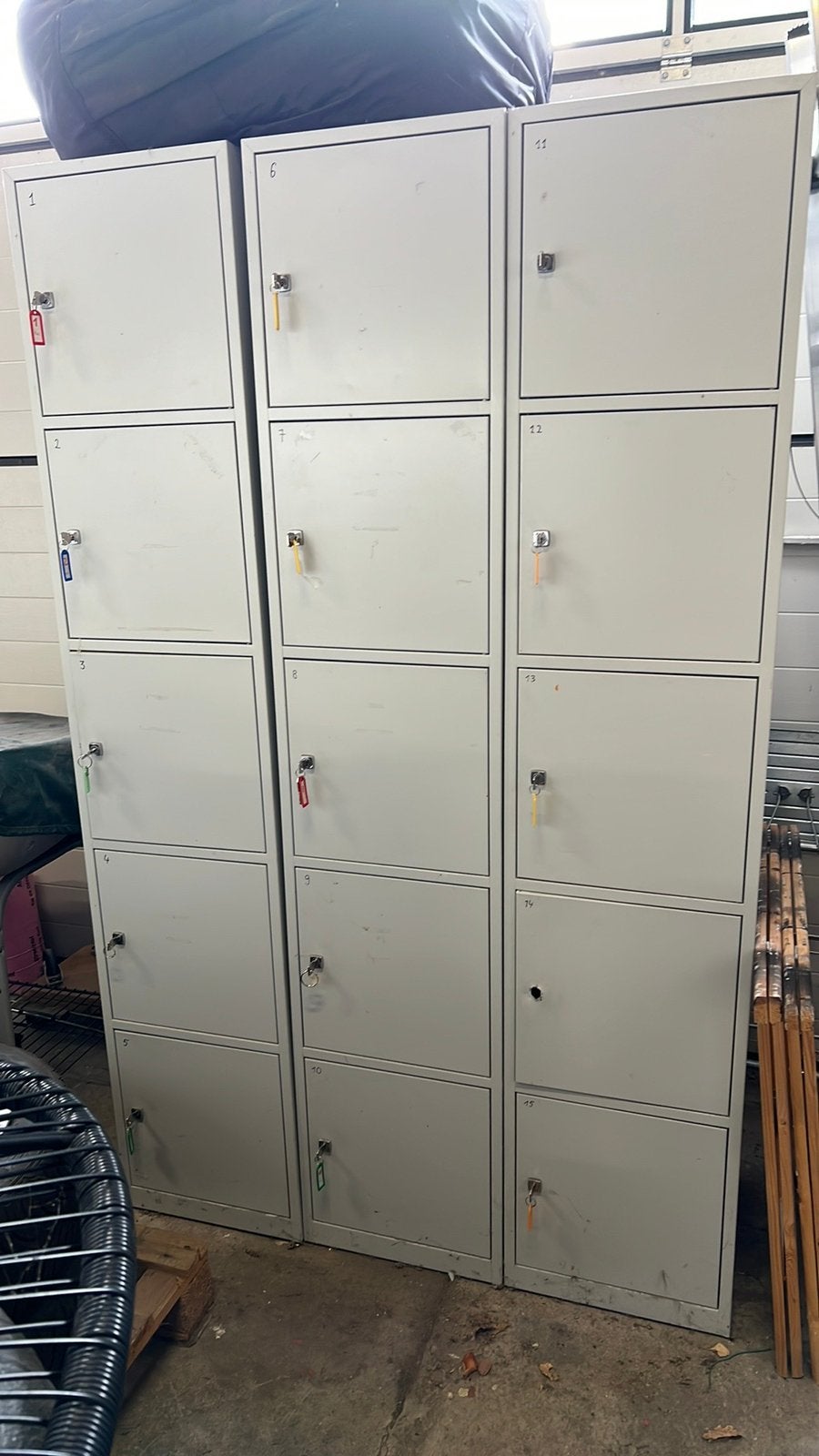 3 x 5 deurs lockerkasten, Huis en Inrichting, Ophalen, Gebruikt