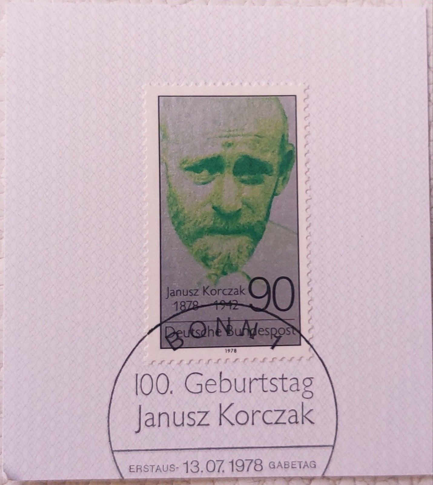 Duitse postzegel Janusz Korczak 1978, 100e verjaardag, Postzegels en Munten, Postzegels | Eerstedagenveloppen, Beschreven, Europa