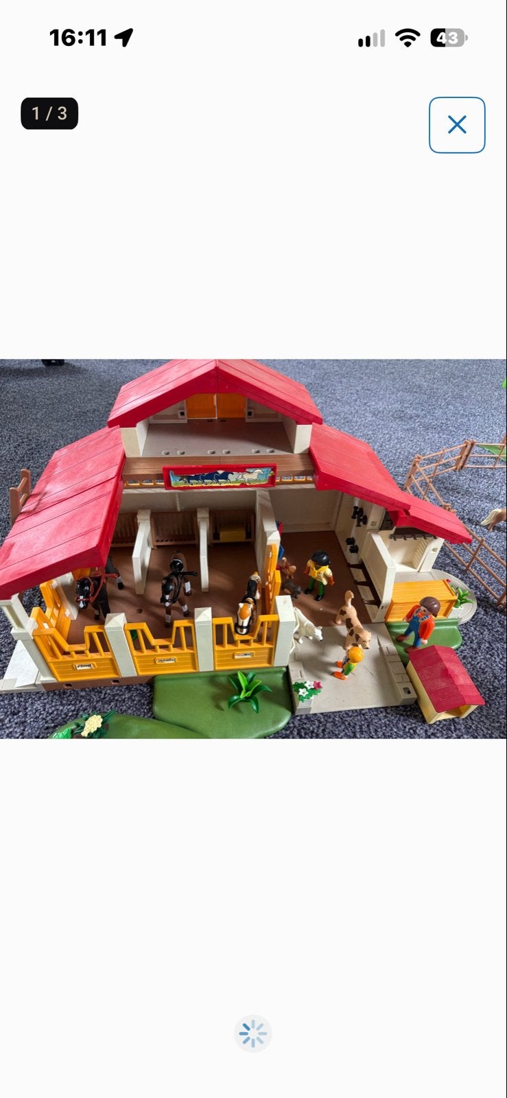 Playmobil paarden set - Manege met paarden en omheining, Kinderen en Baby's, Ophalen, Gebruikt, Gebouw, Complete set