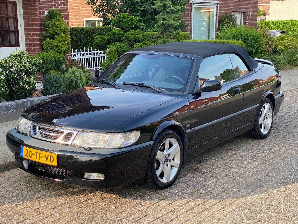 Saab 9-3 2.0 Turbo Aero Cabrio AUT 2000 Zwart, Zwart, 4 cilinders, Cabriolet, Zwart