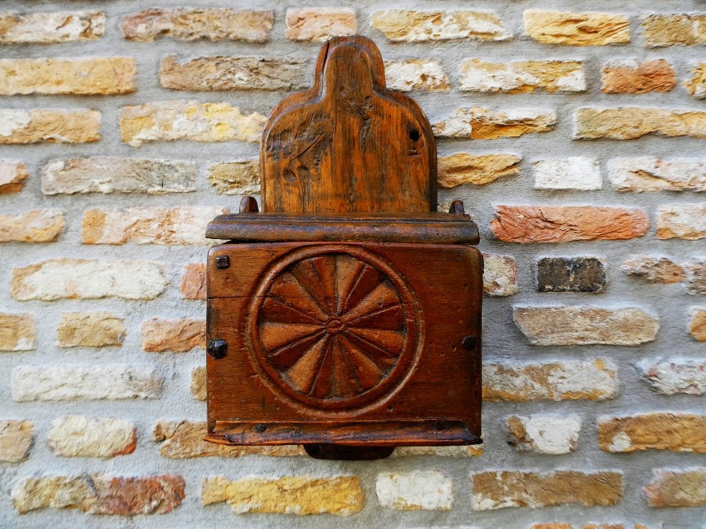 18e Eeuwse Antieke houten zoutbak zoutpot / zoutkist / kist, Ophalen of Verzenden