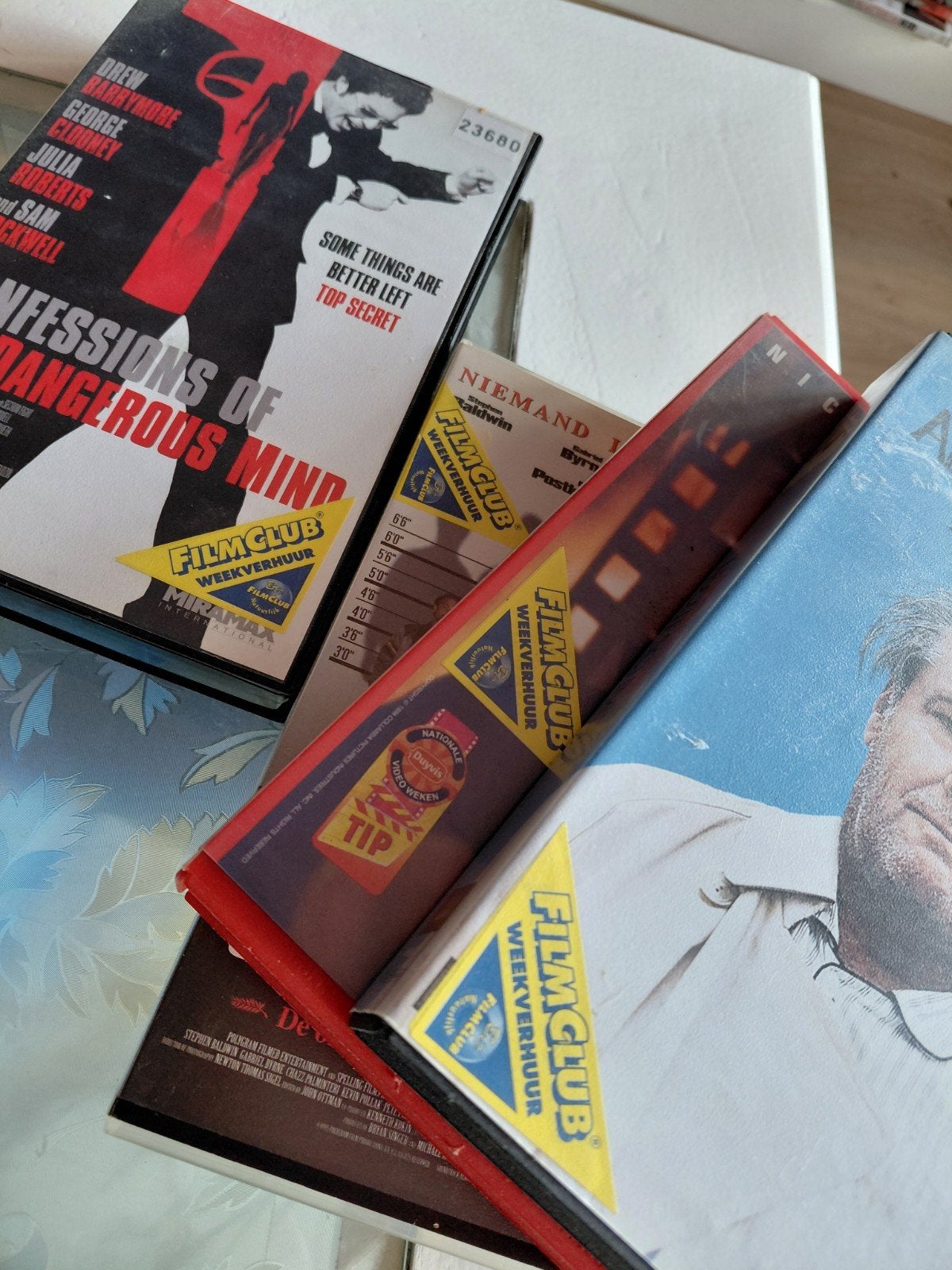 Kavel 4x VHS FilmClub Ex-Rental Big Box o.a. Usual Suspects., Gebruikt, Vanaf 16 jaar, Ex-rental, Overige genres