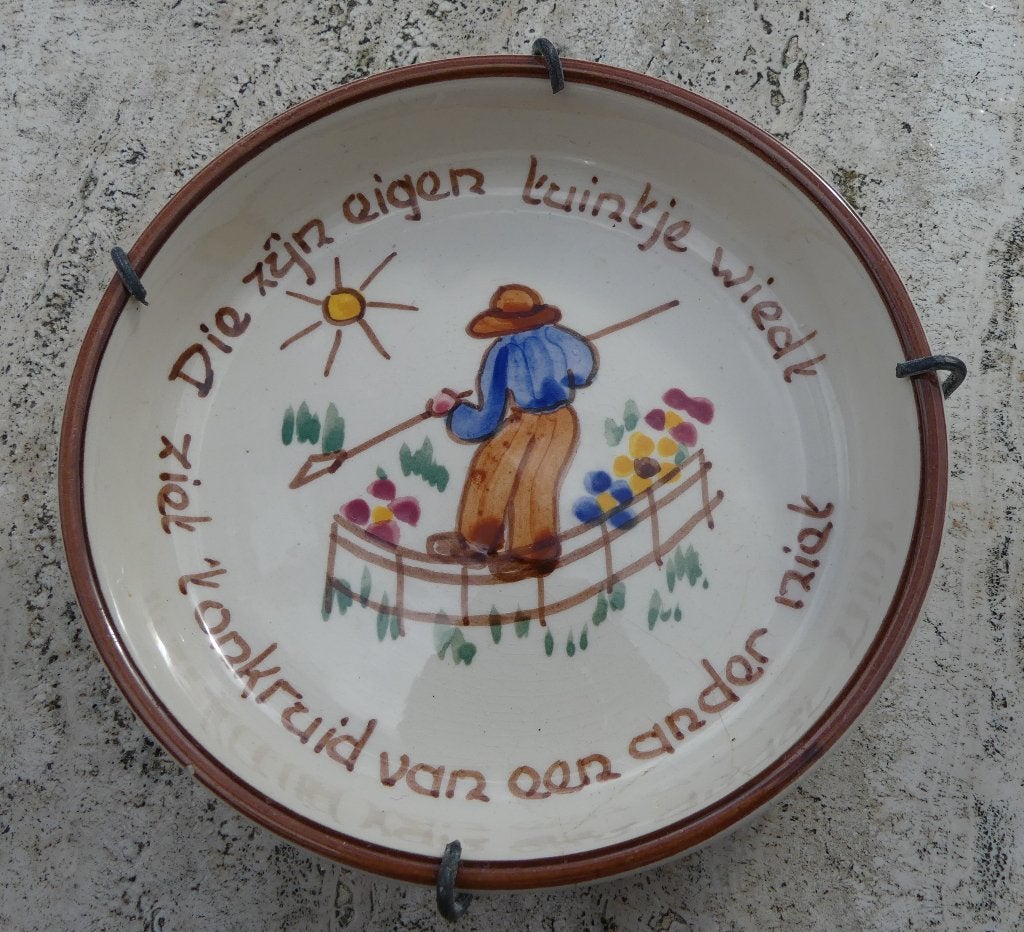 Vlieg uut Soest Vlieg Uut Holland Tekst / Spreuken Borden, Antiek en Kunst, Ophalen of Verzenden