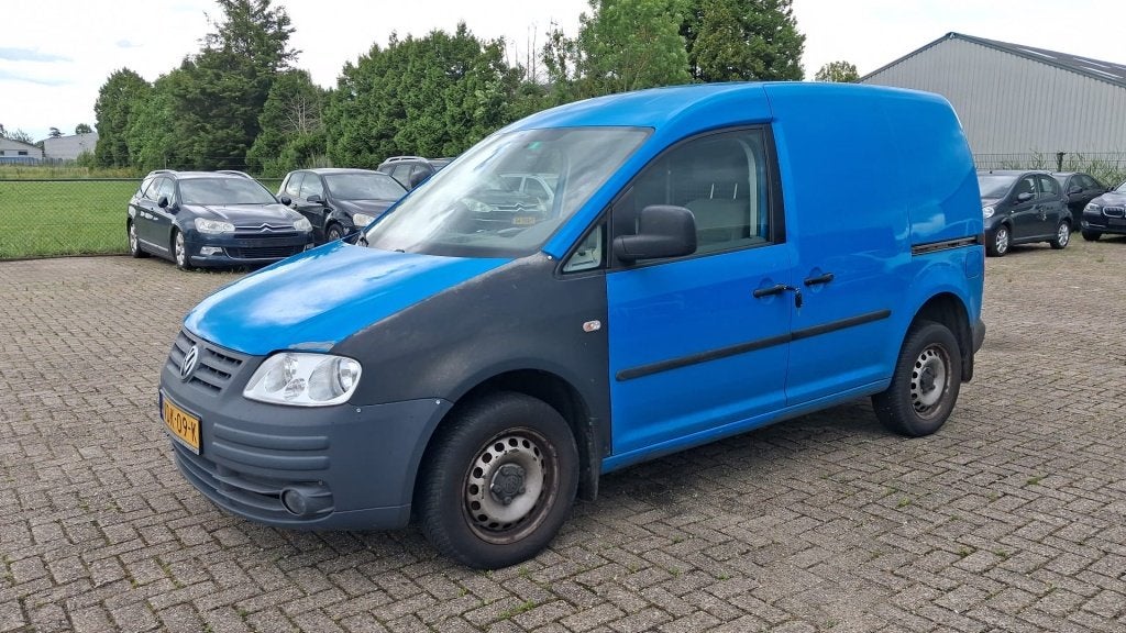 Volkswagen Caddy 2.0 CNG 2008 airco Apk 1-27 aardgas, Auto's, Bestelauto's, Stof, Gebruikt, 4 cilinders, Bedrijf
