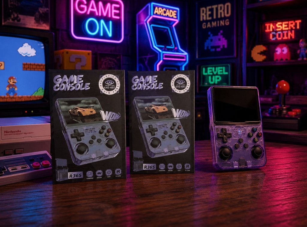 R36S Retro Handheld Game Console – Nieuw, 1 speler, Ophalen, Nieuw, Vanaf 3 jaar