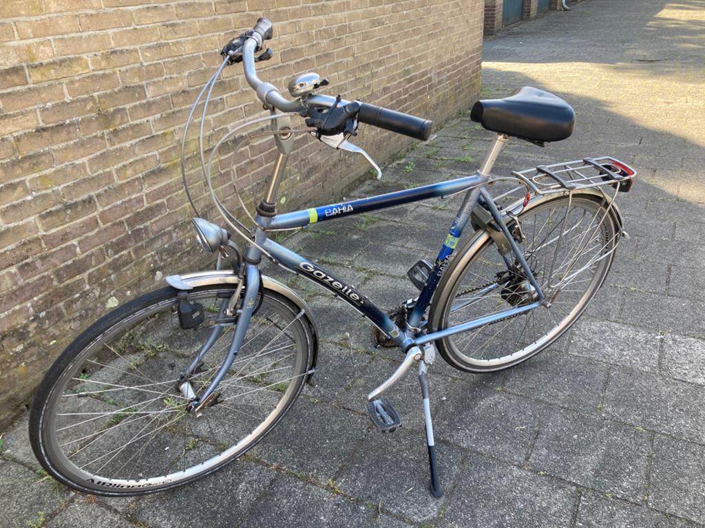 Gazelle herenfiets 28 inch, Fietsen en Brommers, Fietsen | Heren | Herenfietsen, Ophalen, Gebruikt, Velgrem, Versnellingen