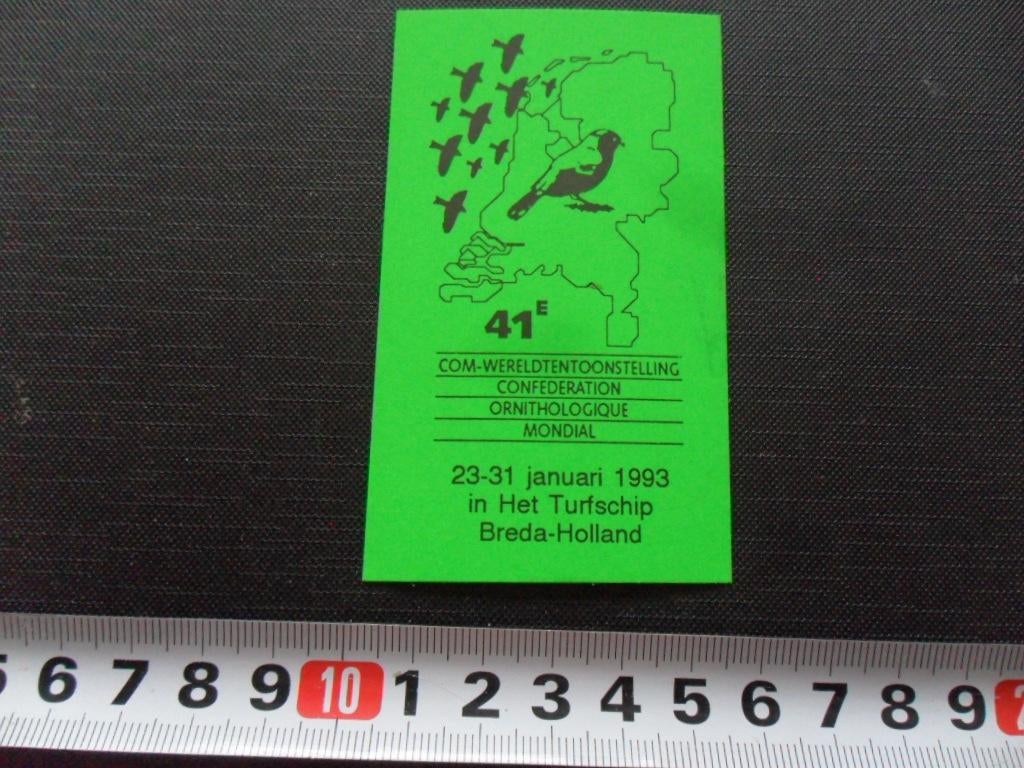 sticker Breda Het Turfschip 1983 41e wereldtentoonstelling, Ophalen, Zo goed als nieuw