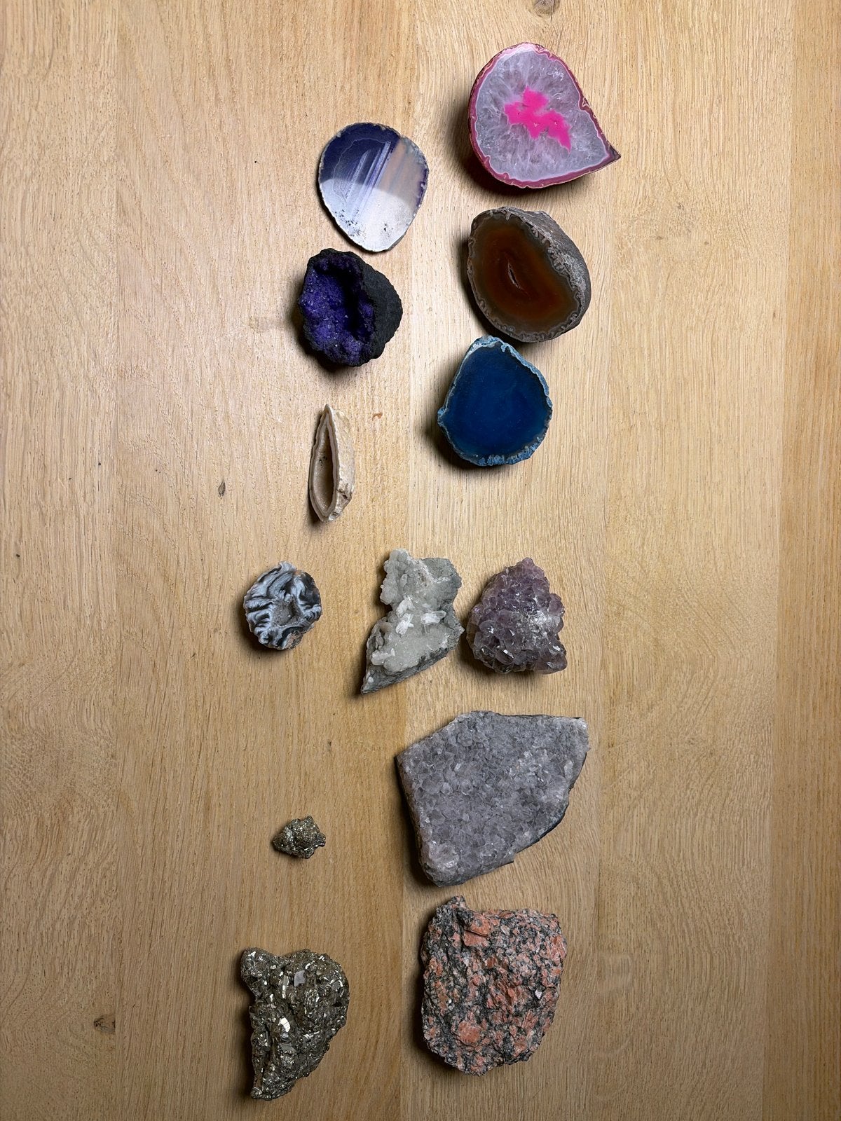 Diverse collectie mineralen en geoden, Verzamelen, Ophalen of Verzenden, Mineraal