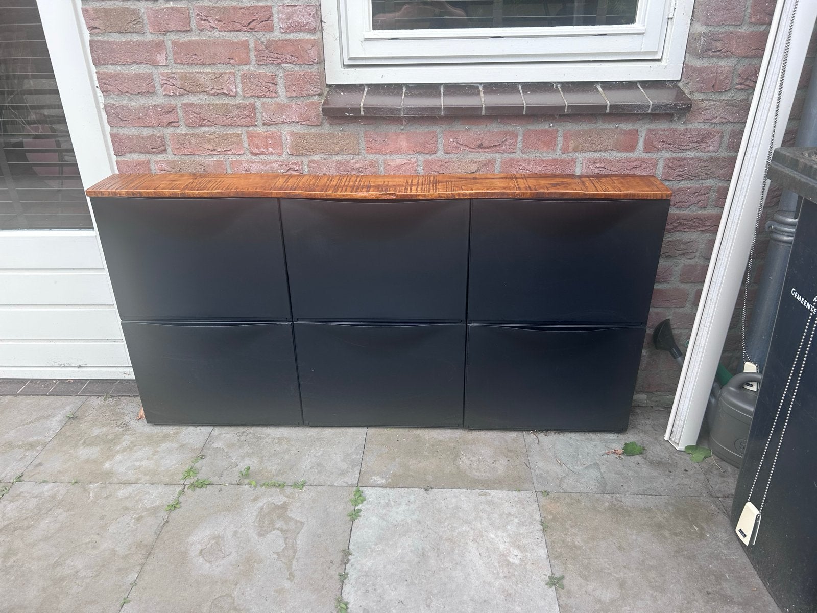 IKEA TRONES schoenenkasten met mangohouten plank, Ophalen, Gebruikt