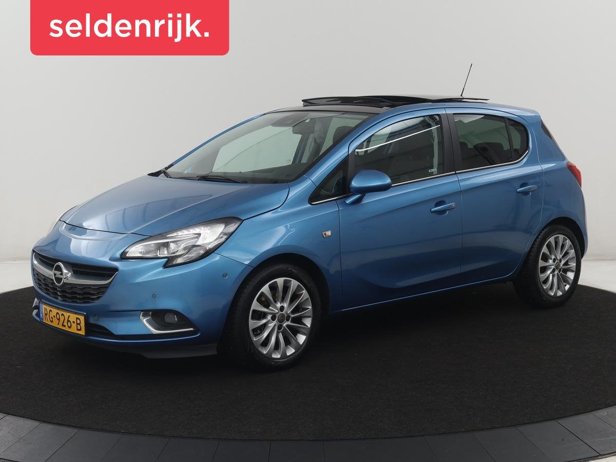 Opel Corsa 1.0 Turbo Innovation | Panoramadak | Stuur/stoelv, Voorwielaandrijving, Stof, Gebruikt, Blauw
