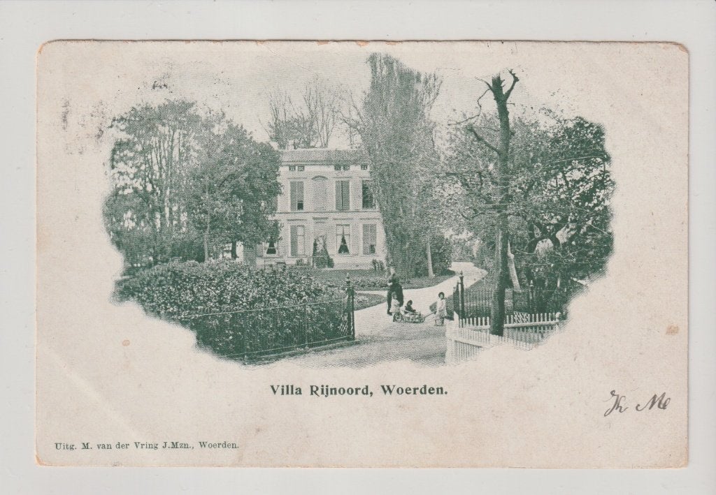 Woerden - Villa Rijnoord 1904 * Oostdam, Ophalen of Verzenden, Voor 1920, Gelopen, Utrecht
