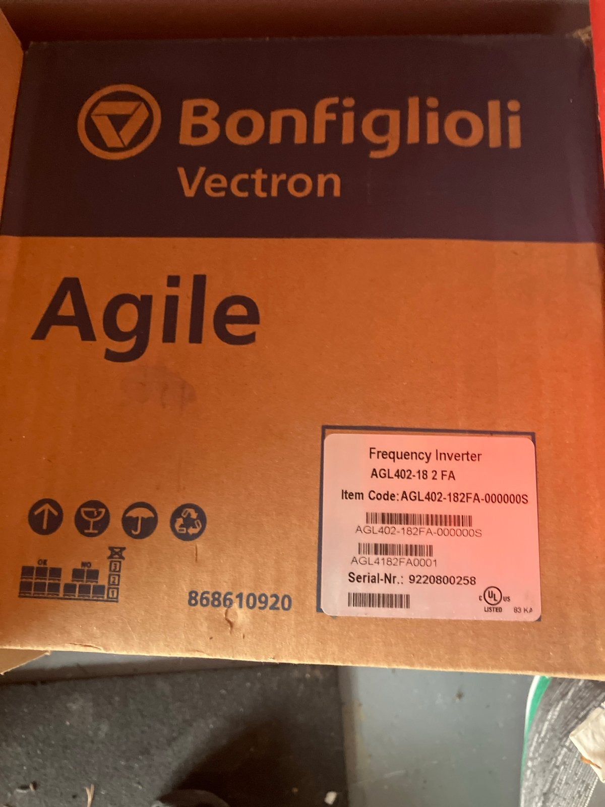 Bonfiglioli Vectron Agile Frequentieomvormer AGL402-18 2 FA, Ophalen of Verzenden
