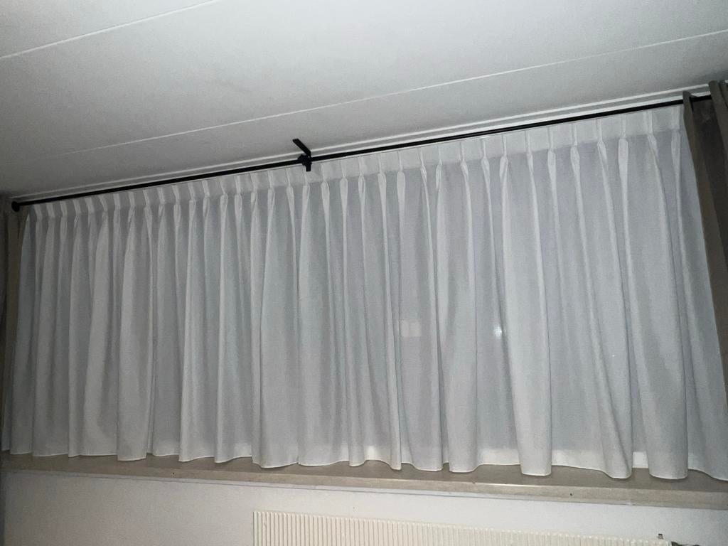 Witte inbetween gordijnen, Ophalen, Gebruikt, 200 cm of meer, Wit