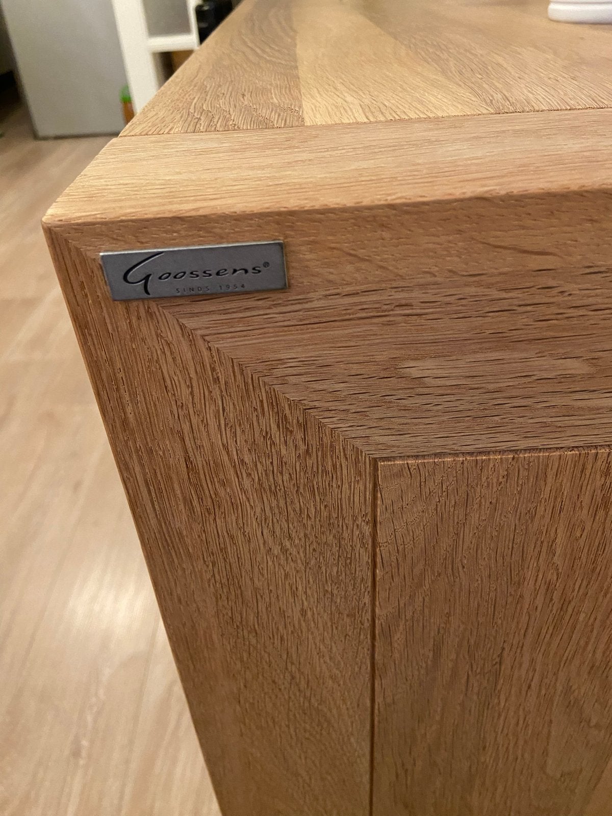 Goossens Dressoir en Salontafel Eikenhout, Ophalen, 150 tot 200 cm, Eikenhout, Zo goed als nieuw