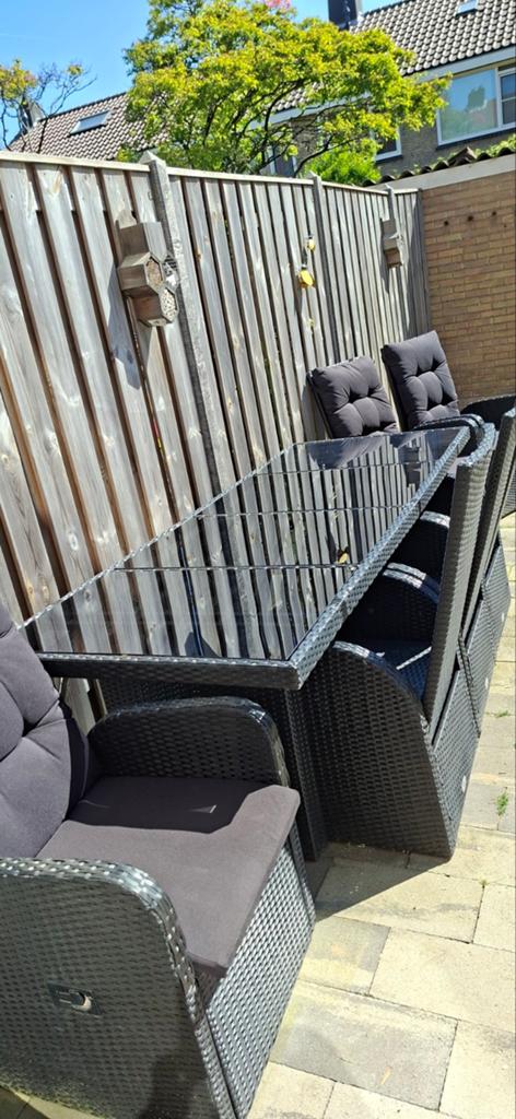 Tuinset 6 persoons, VidaXL, Tuin en Terras, Tuinsets en Loungesets, Ophalen, Kunststof, Gebruikt, 6 zitplaatsen
