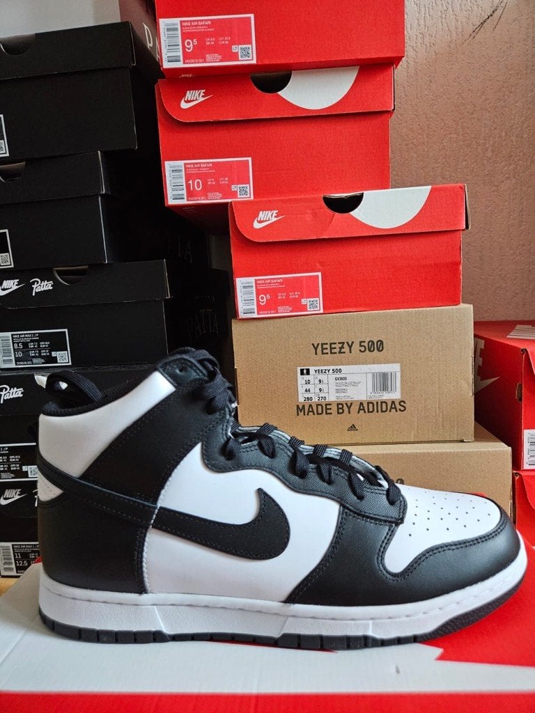 Nike Dunk High Panda, Kleding | Heren, Verzenden, Zwart, Nike, Nieuw