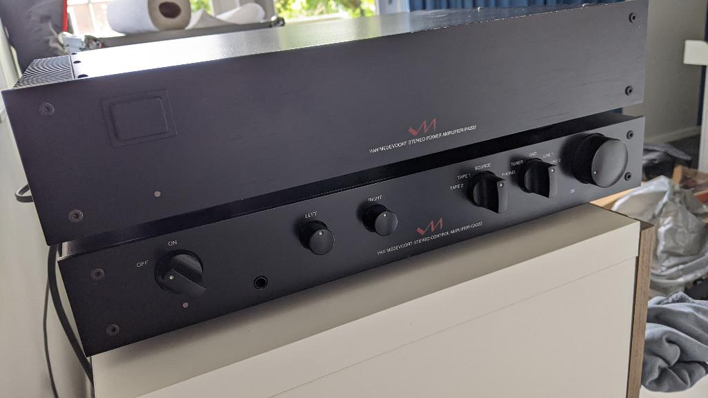 Mooie set Van Medevoort CA-222 / PA-222, Gebruikt, 60 tot 120 watt, Stereo, Ophalen