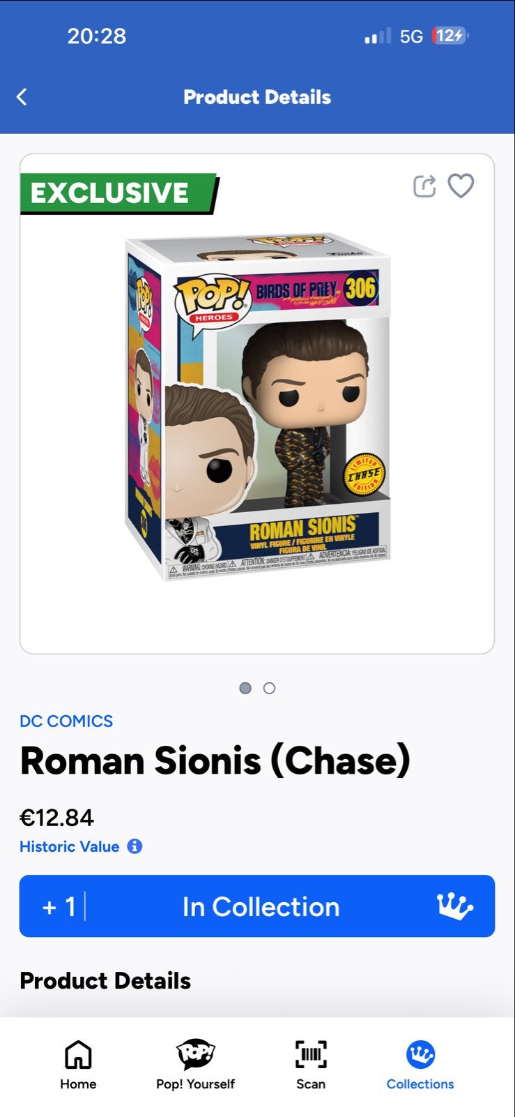 Funko Pop! Roman Sionis (Chase) - Birds of Prey #306, Ophalen of Verzenden, Nieuw