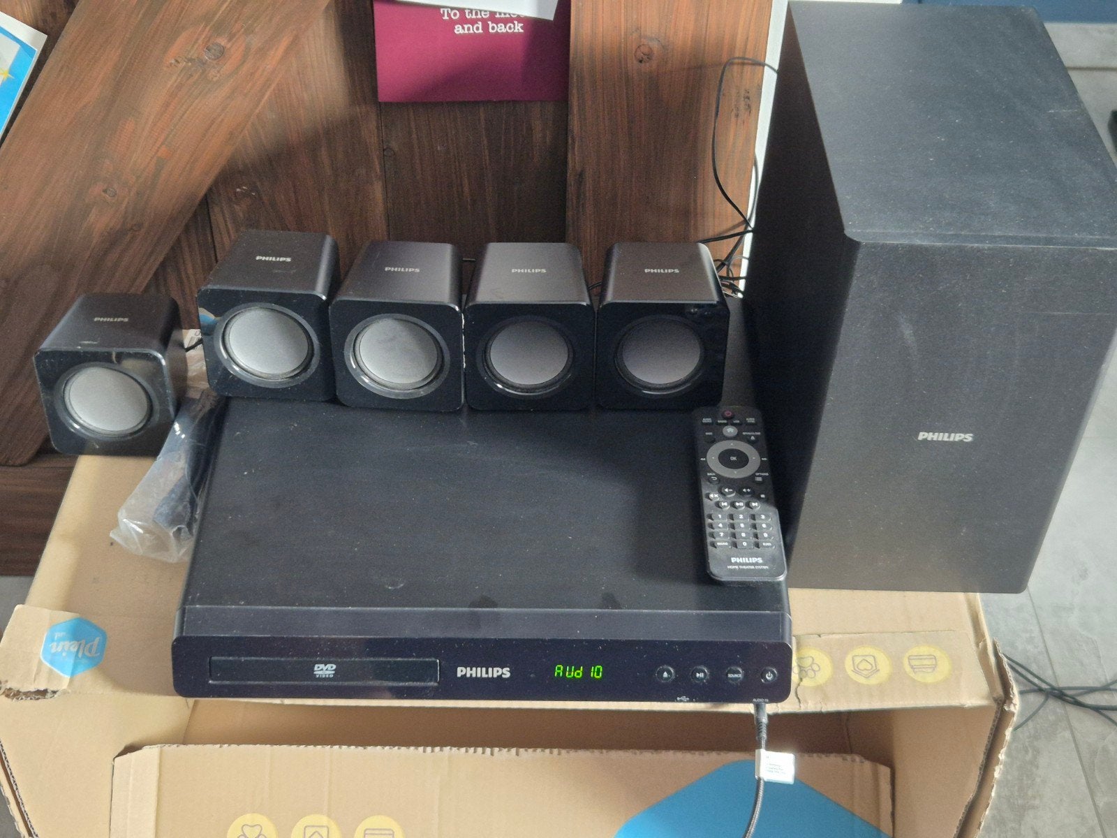 Philips Home Cinema Set HTS3357/12 - DVD-speler 5.1, Audio, Tv en Foto, Home Cinema-sets, Philips, Gebruikt, 70 watt of meer, Ophalen of Verzenden