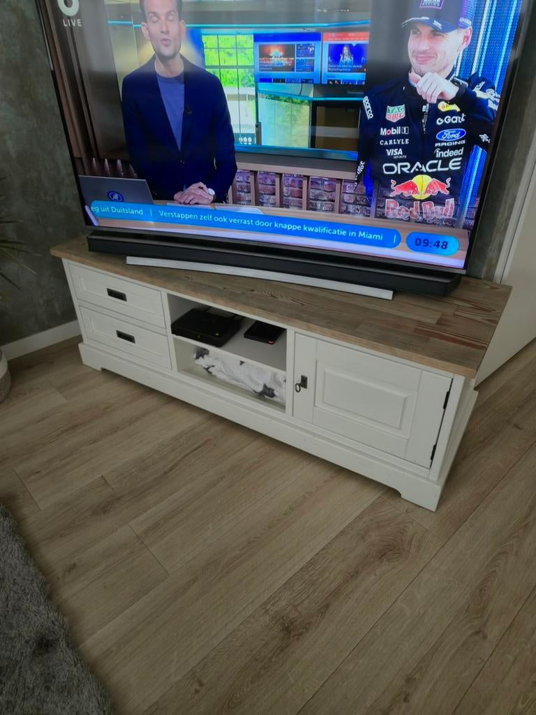 Stijlvol TV-meubel met opbergruimte (HACO), Huis en Inrichting, Kasten | Televisiemeubels, Gebruikt, 100 tot 150 cm, Ophalen of Verzenden