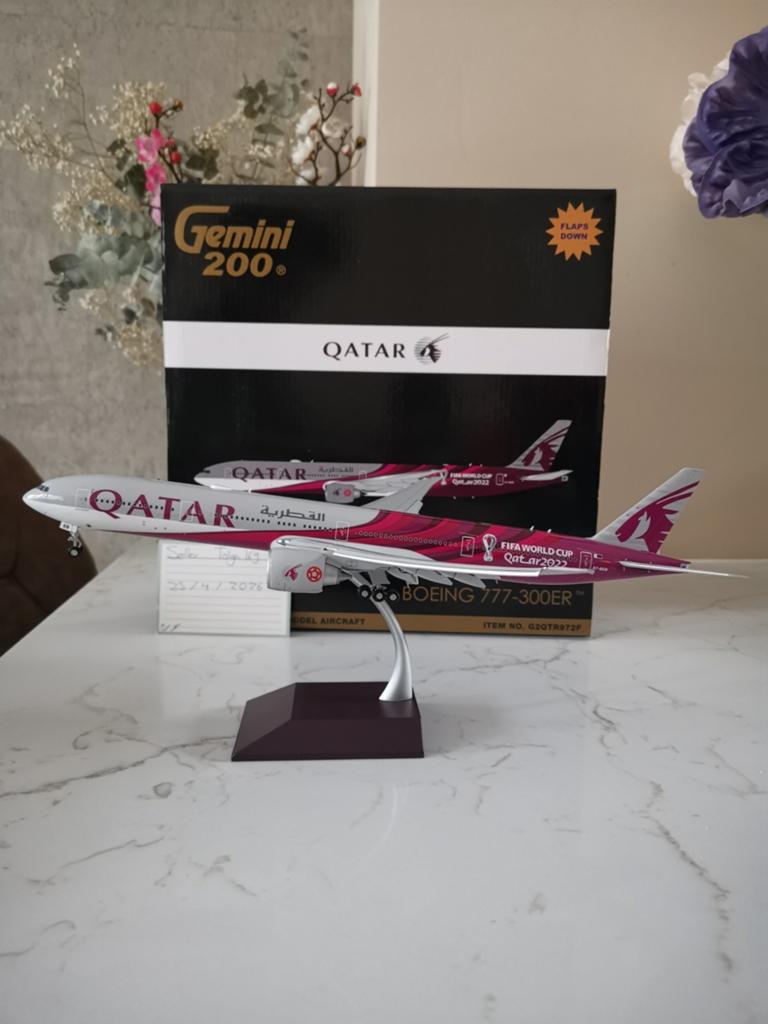 Qatar Airways B777-300ER Gemini Jets 1:200 G2QTR972F A7-BEB, Overige merken, 1:200 of kleiner, Nieuw, Ophalen of Verzenden