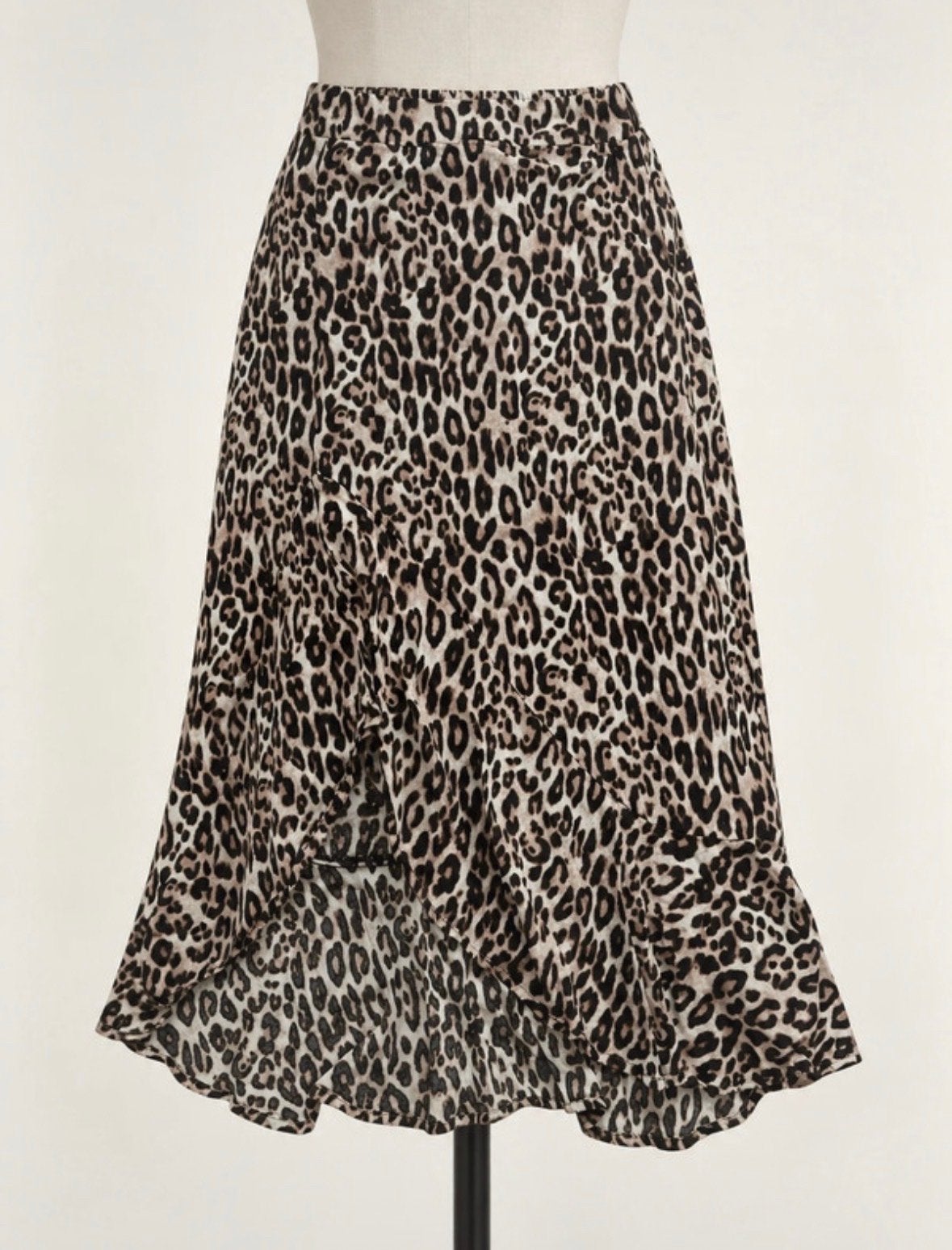 Misu Midi Overslagrok met Luipaardprint - Maat 34, Kleding | Dames, Ophalen of Verzenden, Maat 34 (XS) of kleiner, Meerkleurig