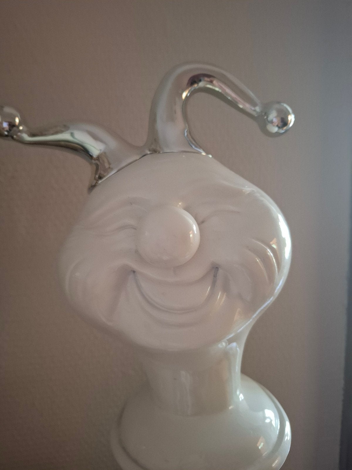 mooi porselein keramische  witte Joker beeld, Ophalen of Verzenden, Zo goed als nieuw, Dier