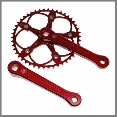 BLB - Pista Vera crankstel / crankset, rood, Crankstel of Pedalen, Nieuw, Ophalen of Verzenden, BLB