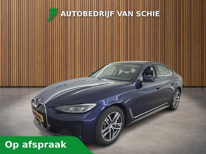 BMW i4 eDrive40 84 kWh 3-Fase 1e-Eig. & Dealer-Onderh BOVAG-, Auto's, Achterwielaandrijving, Gebruikt, Blauw, 340 pk