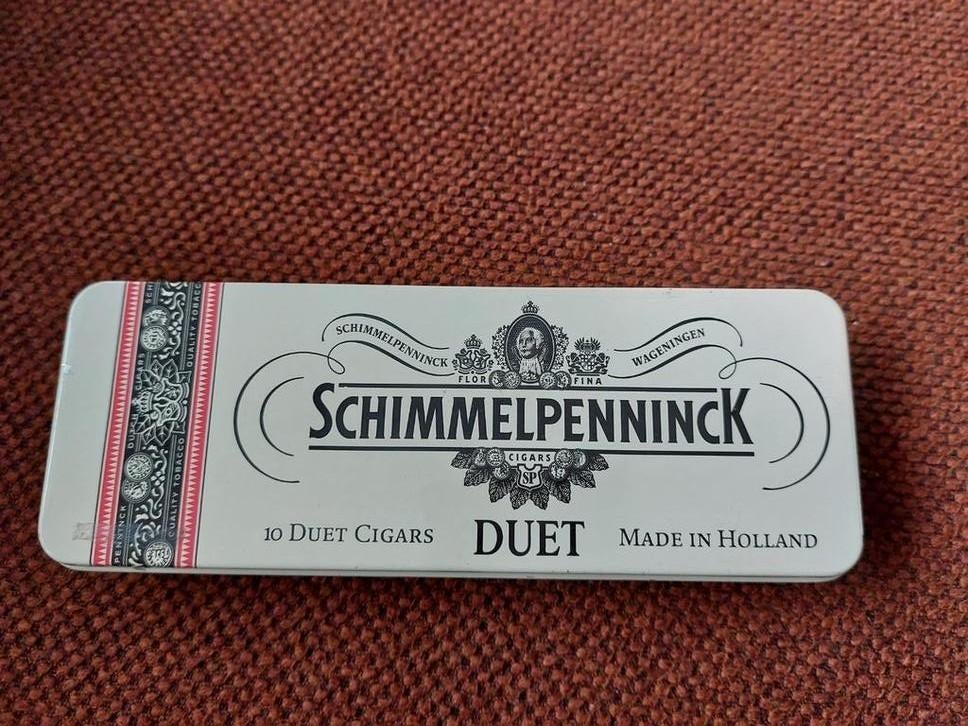 Schimmelpenninck duet sigarenblikje., Verzamelen, Blikken, Ophalen of Verzenden, Gebruikt, Overige