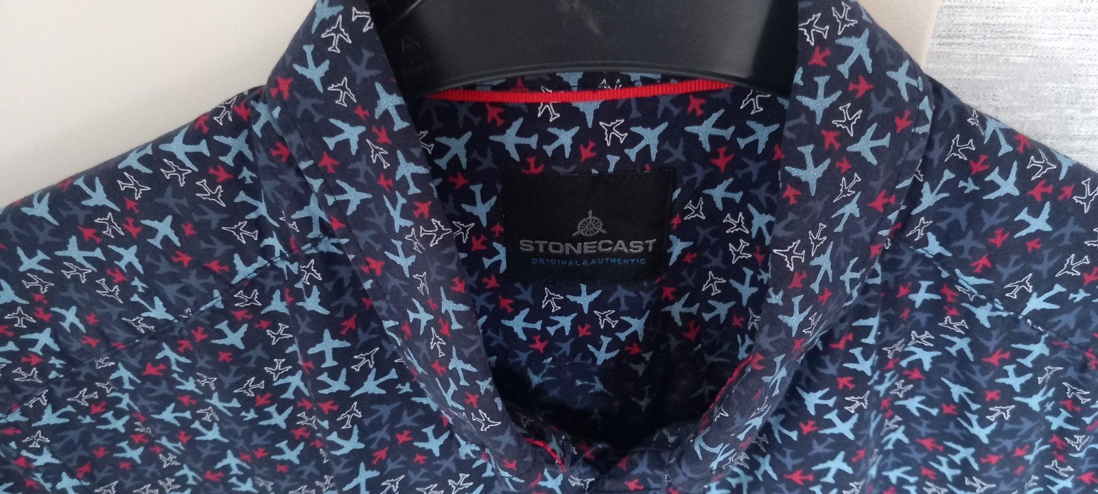 'Stonecast' 100% katoenen overhemd. Maat L., Ophalen of Verzenden, Zo goed als nieuw, Blauw, Halswijdte 41/42 (L)