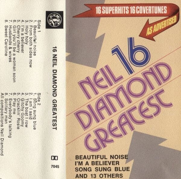 16 Neil Diamond Greatest, Cd's en Dvd's, Ophalen of Verzenden, Gebruikt, Pop, 1 bandje