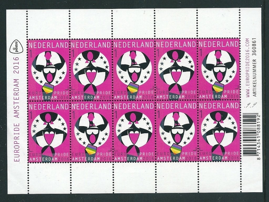Vel Europride no V3428, postfris, Ophalen of Verzenden, Postfris