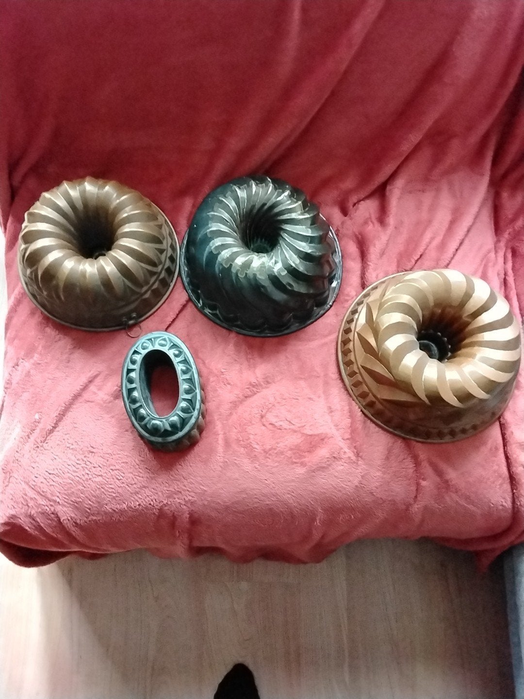 Set van 4 vintage bakvormen, Gugelhupf en cakevorm, Ophalen of Verzenden