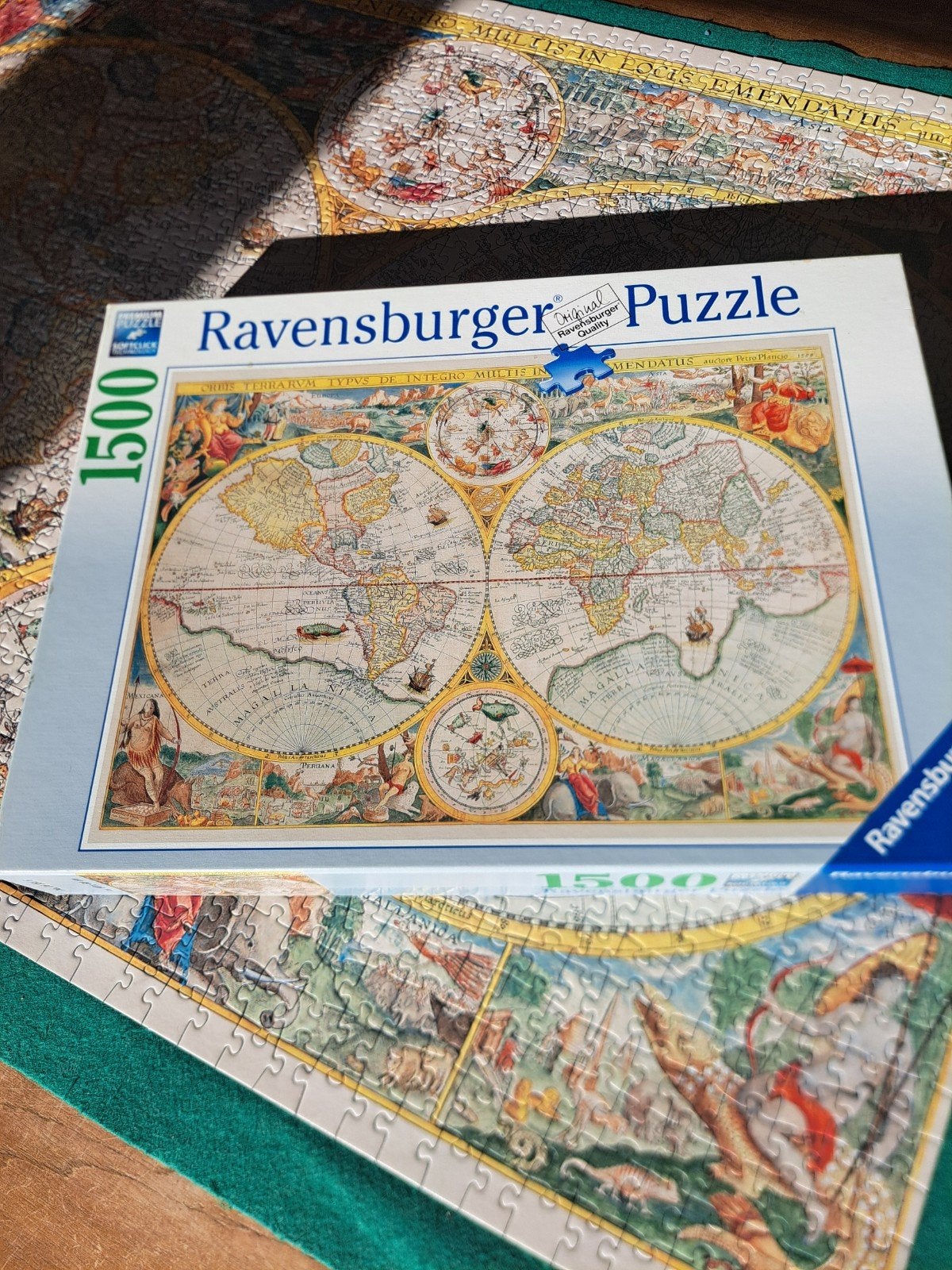 Ravensburger Legpuzzel Wereldkaart 1500 stukjes, Hobby en Vrije tijd, Ophalen of Verzenden, 500 t/m 1500 stukjes, Zo goed als nieuw