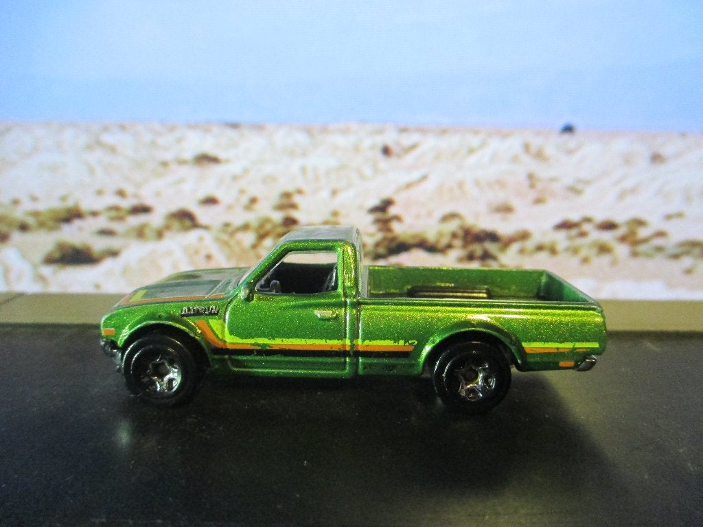Datsun 620 Pick Up - Hotwheels groenmetallic, Ophalen of Verzenden, Gebruikt, Auto