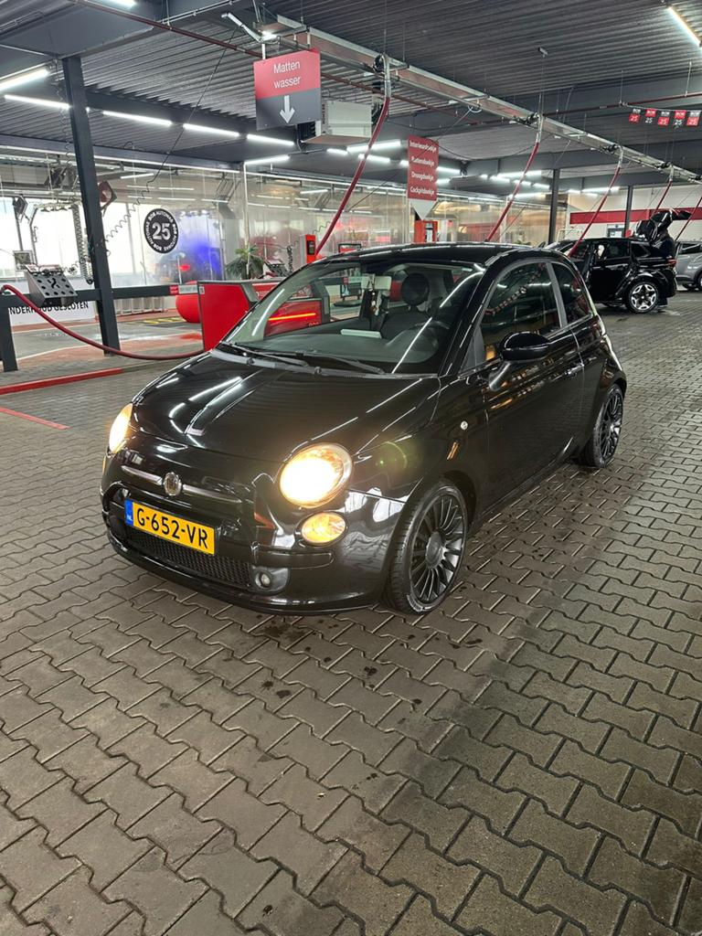 Fiat 500 Zwart, Auto's, 840 kg, Zwart, Particulier, Geïmporteerd