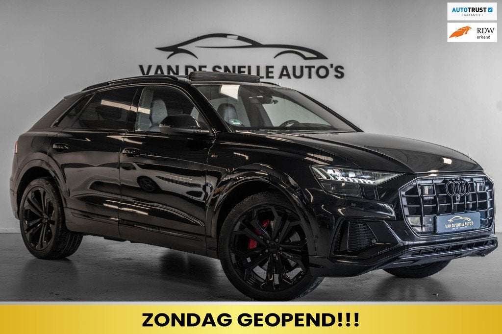 Audi Q8 50 TDI quattro Pro Line S MASSAGE/HUD/B&O/PANO, Auto's, Audi, Automaat, Gebruikt, Euro 6, Zwart