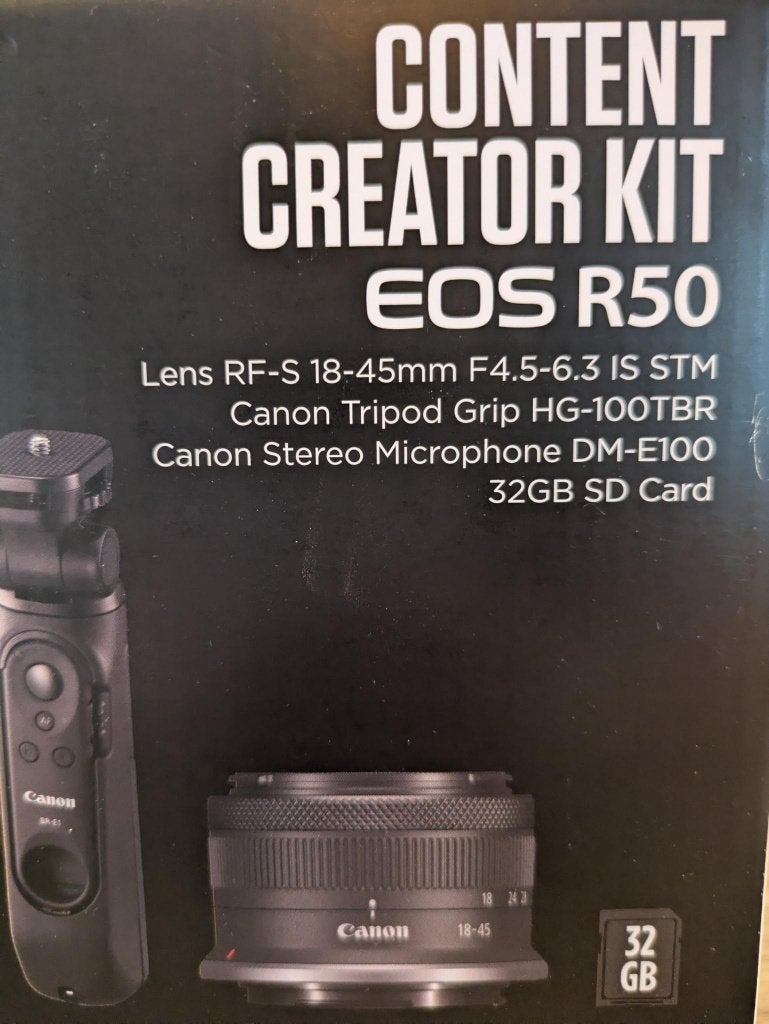 Canon EOS R50 content creator kit incl.cameratas, Audio, Tv en Foto, Fotocamera's Digitaal, Lensdop, Canon, Ophalen of Verzenden