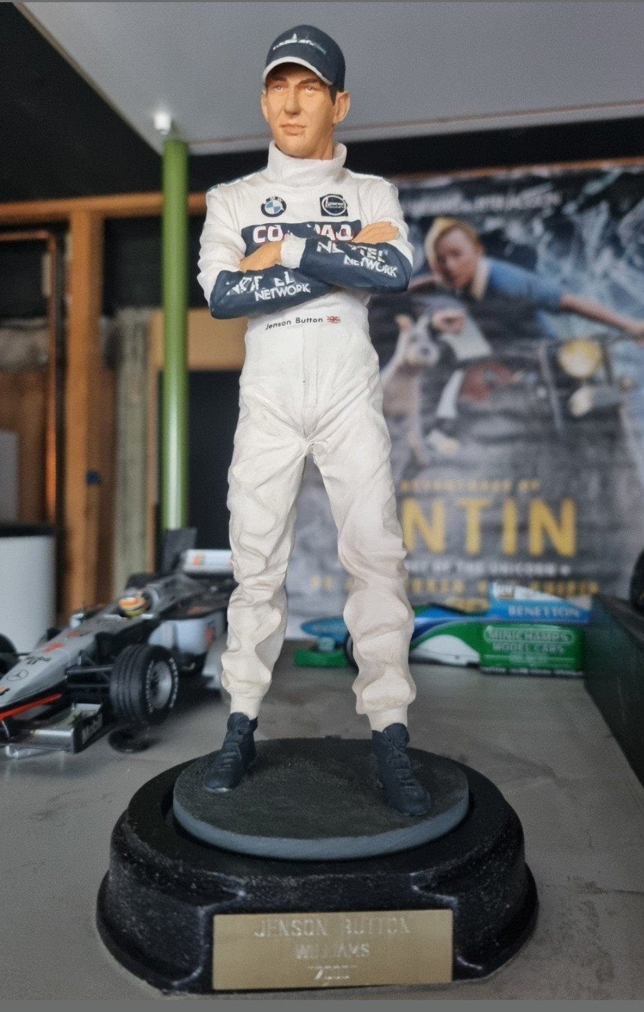 Jenson Button Williams F1 Coureur Figuur 2000, Overige merken, Gebruikt, Ophalen of Verzenden, Groter dan 1:32